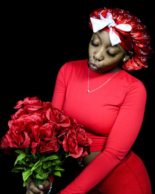 RED Flame HandsomeHair Bonnet